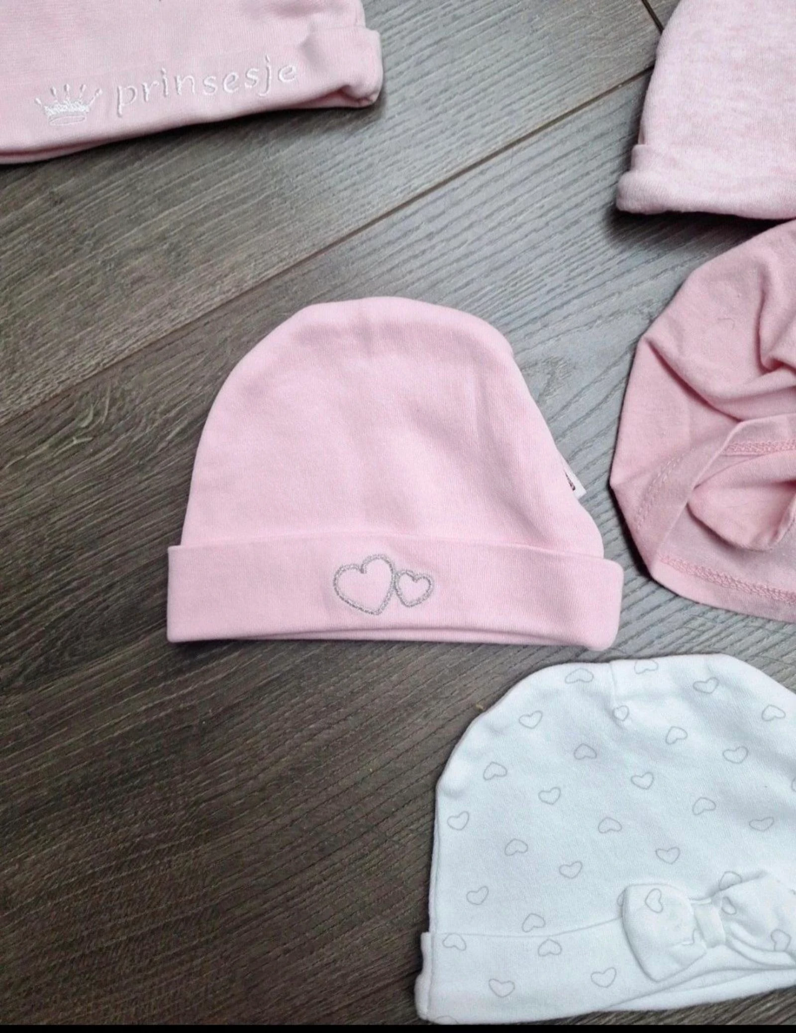 Conjunto de gorritos para recién nacidos, niña, 0-3M, algodón suave – photo 3